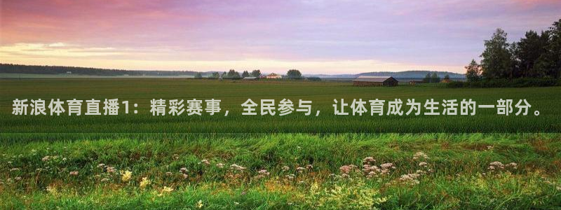 新浪体育直播1：精彩赛事，全民参与，让体育成为生活的一部分。