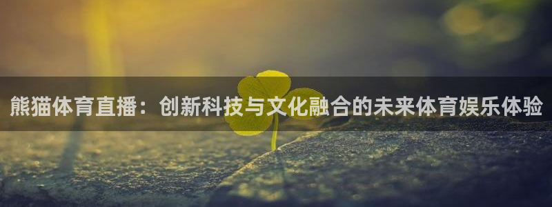 熊猫体育直播：创新科技与文化融合的未来体育娱乐体验